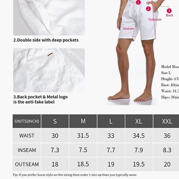 Relleciga Men's Beach/Swim Shorts - Picture 3 of 7